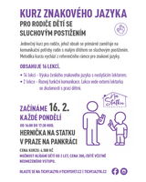 Kurz znakového jazyka pro rodiče dětí se sluchovým postižením