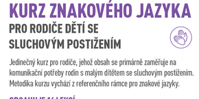 Kurz znakového jazyka pro rodiče dětí se sluchovým postižením